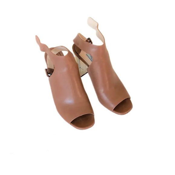 Prada Brown Leather Heeled Sandals - IT 40 - Picture 14 of 16